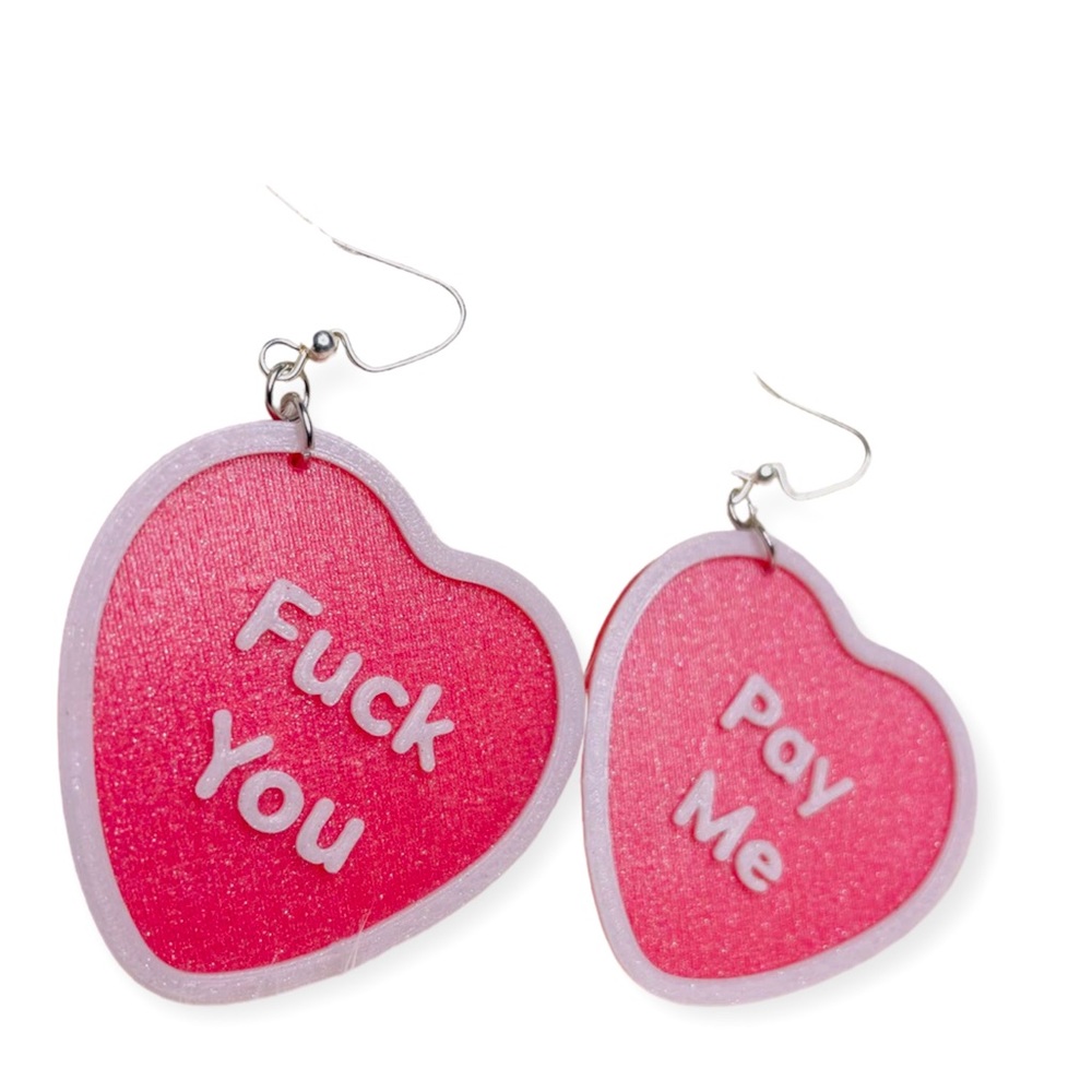 F you pay me earrings